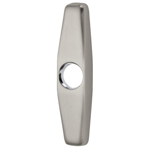Night Latch Trim, Less Pull, Satin Nickel Plated Clear Coated Finish